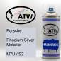 Preview: Porsche, Rhodium Silver Metallic, M7U / S2: 400ml Sprühdose, von ATW Autoteile West.